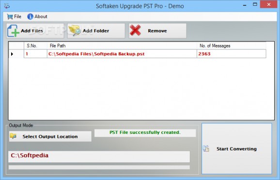 Softaken Upgrade PST Pro screenshot