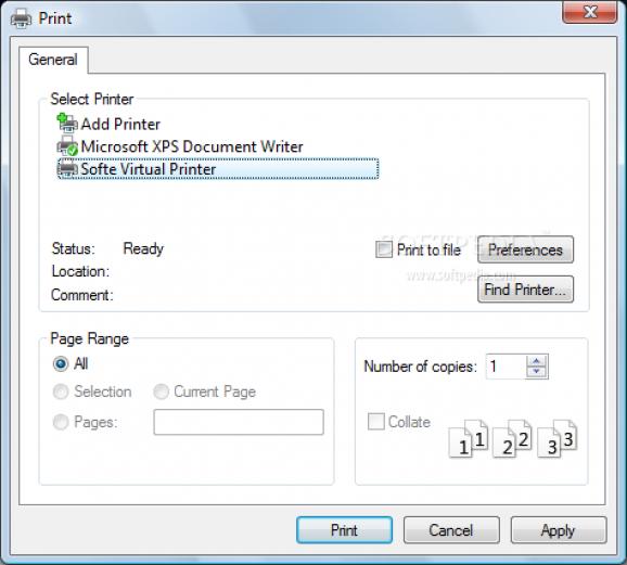 Softe Virtual Printer screenshot