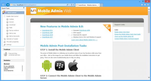 Mobile Admin screenshot