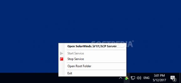 SolarWinds SFTP/SCP Server screenshot