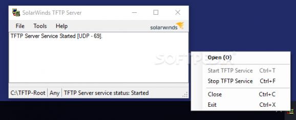 SolarWinds TFTP Server screenshot