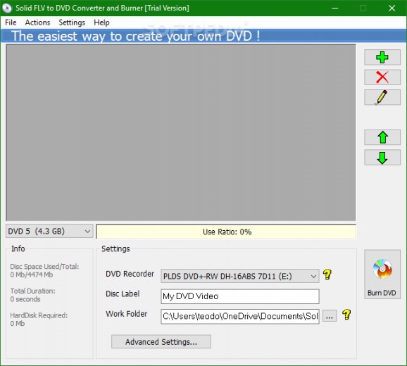 Solid FLV to DVD Converter and Burner screenshot