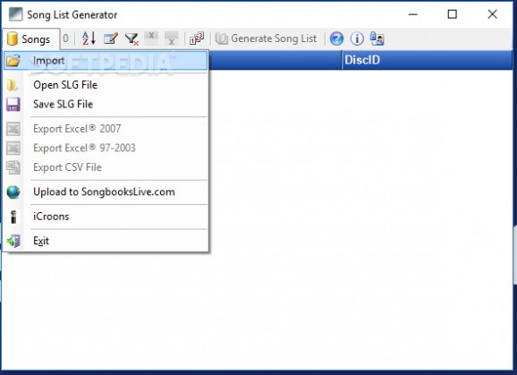 Song List Generator screenshot