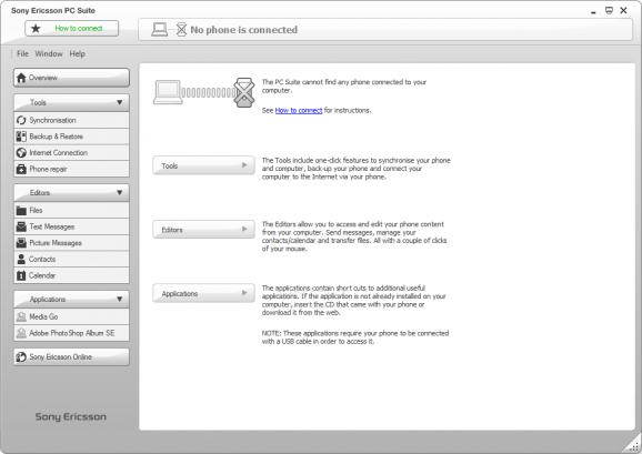 Sony Ericsson PC Suite screenshot