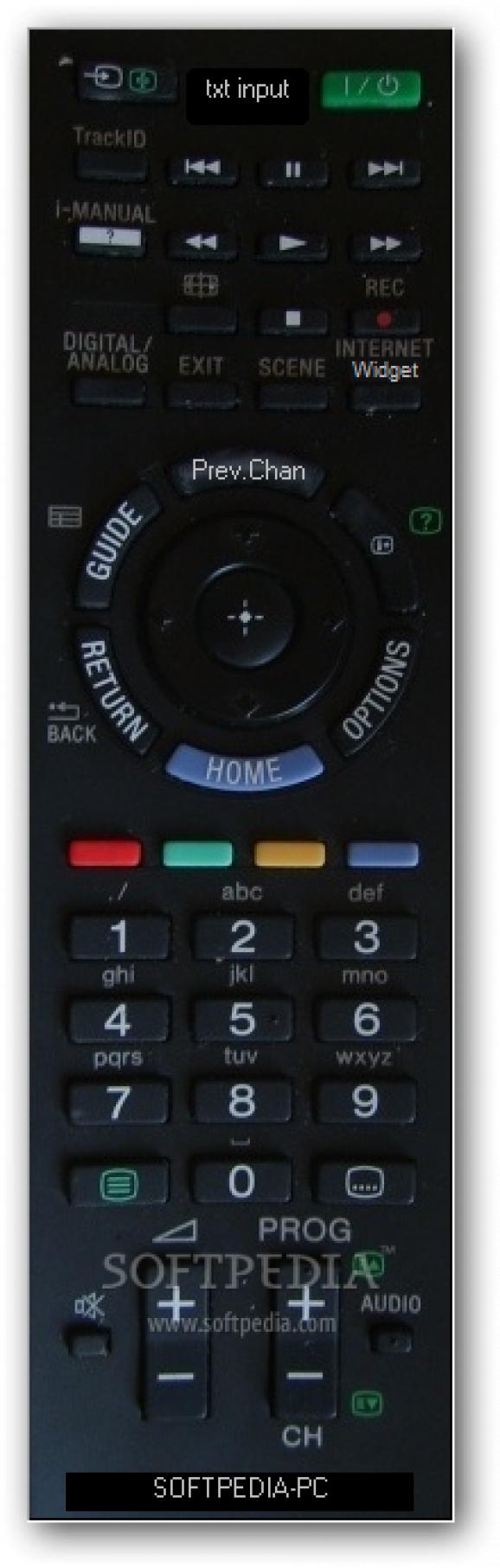 Sony Virtual Remote Control screenshot