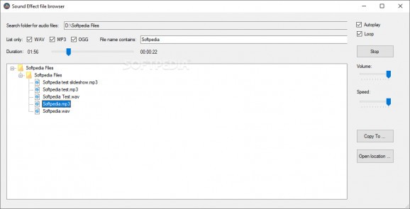 Sound Effect File Browser screenshot
