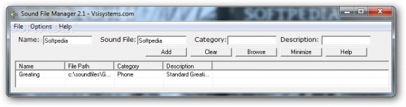 Sound File Manager screenshot