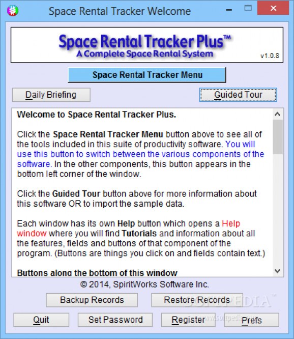 Space Rental Tracker Plus screenshot