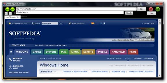 Speedia Web Browser screenshot