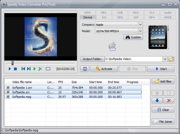 Speedy Video Converter Pro screenshot
