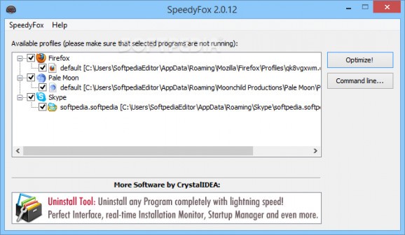 SpeedyFox Portable screenshot