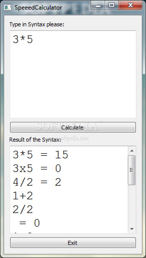 SpeeedCalculator screenshot