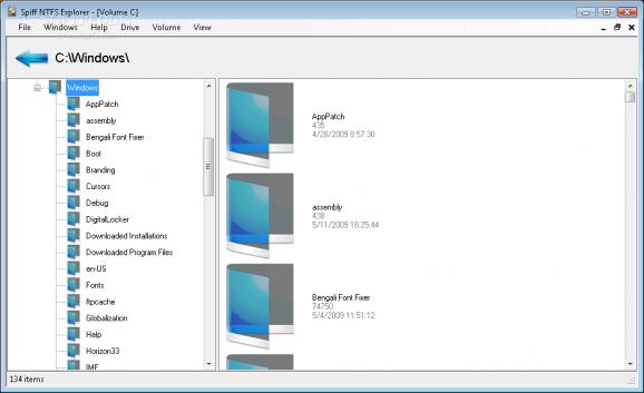 Spiff NTFS Explorer screenshot