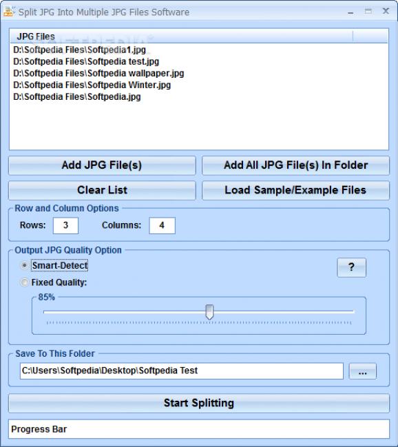 Split JPG Into Multiple JPG Files Software screenshot