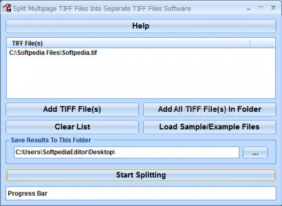 Split Multipage TIFF Files Into Separate TIFF Files Software screenshot