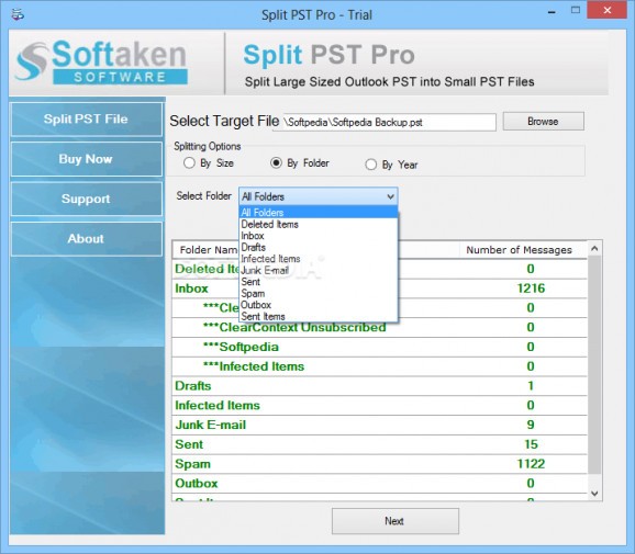 Split PST Pro screenshot