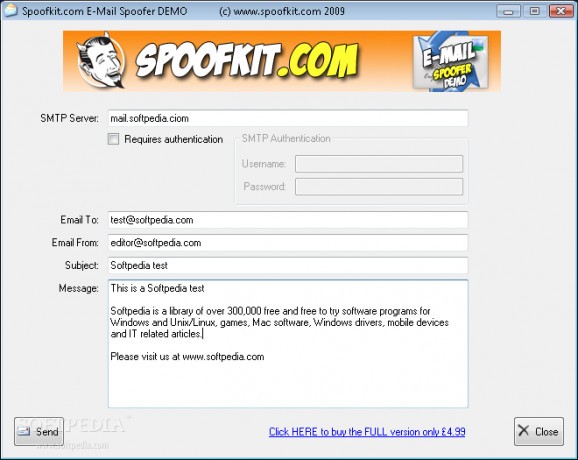 SpoofKit E-mail Spoofer screenshot