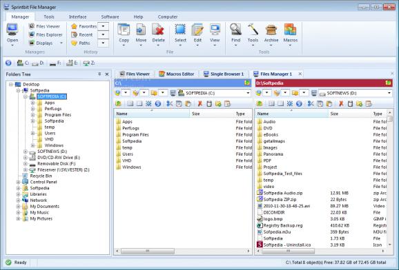 Sprintbit File Manager screenshot