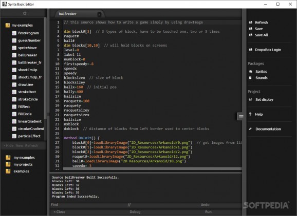 Sprite Basic Editor screenshot