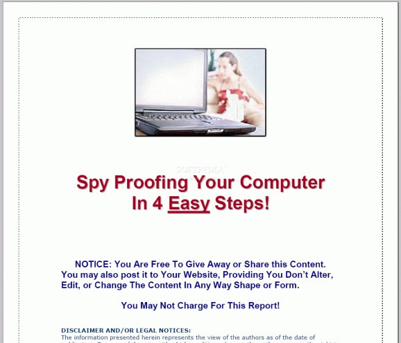 Spy Proofing Your Computer screenshot