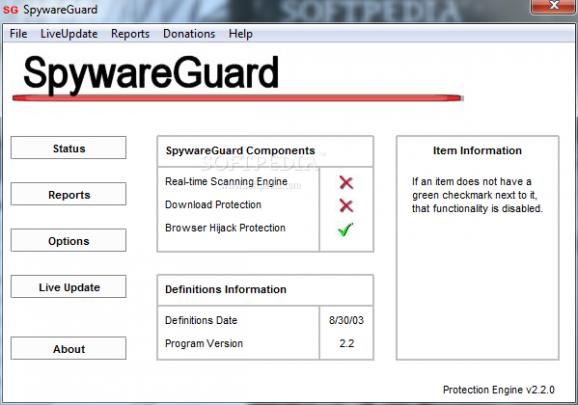 SpywareGuard screenshot
