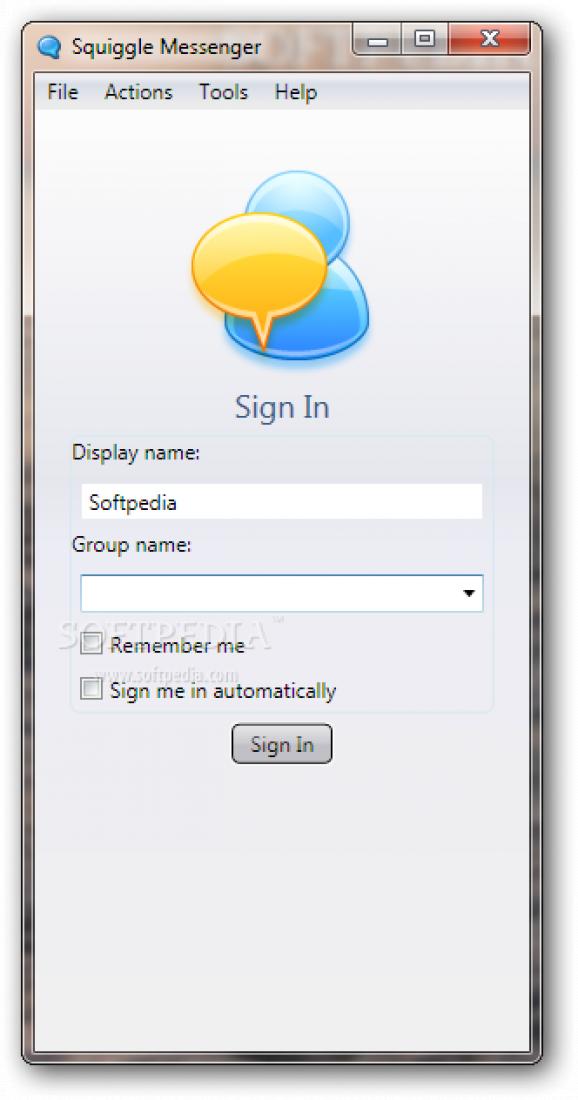 Squiggle LAN Messenger screenshot