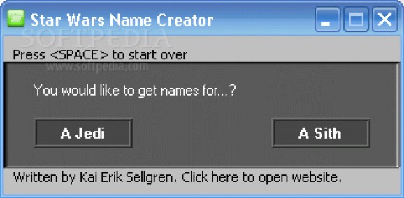 Star Wars Name Creator screenshot
