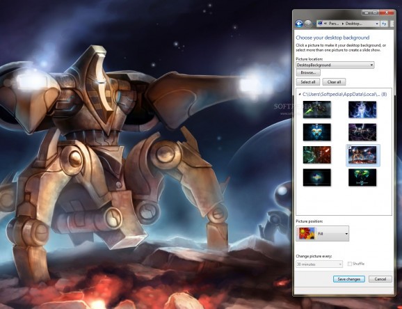 Starcraft 2 Protoss Windows 7 Theme screenshot