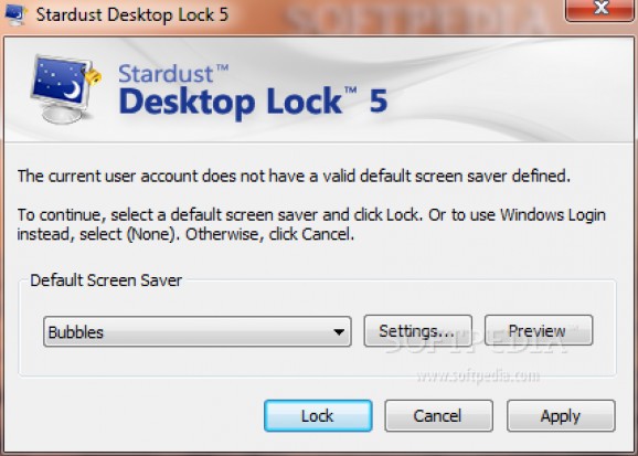 Stardust Desktop Lock screenshot