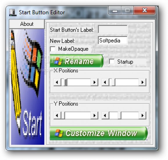 Start Button Editor screenshot