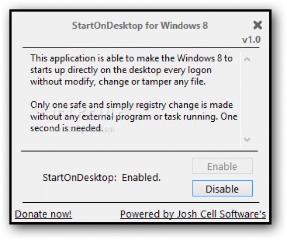 StartOnDesktop screenshot