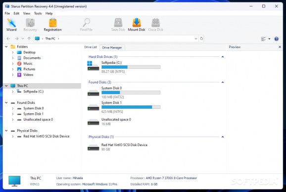 Starus Partition Recovery screenshot