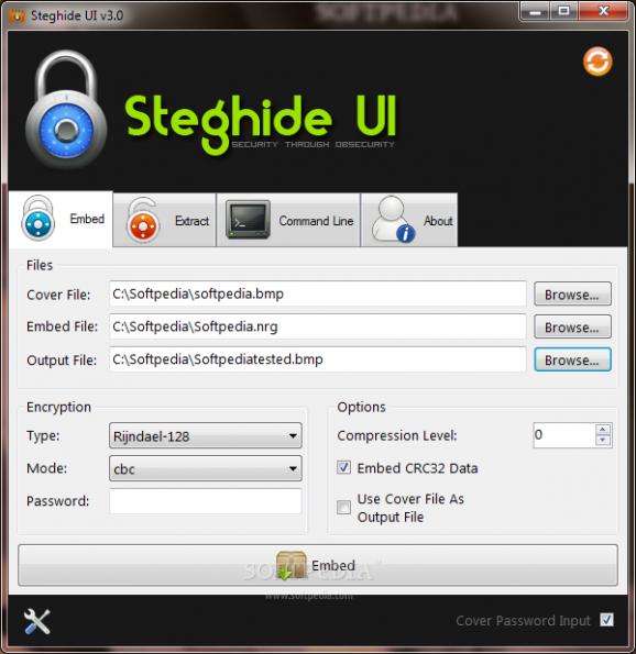 Steghide UI screenshot
