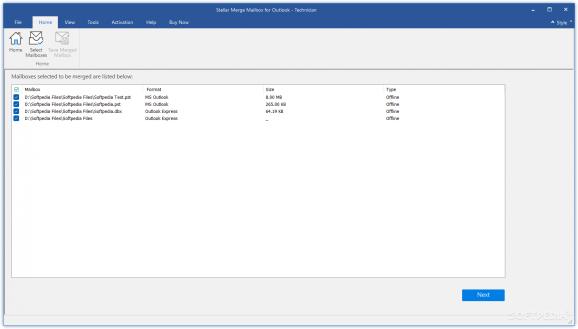 Stellar Merge Mailbox for Outlook Technician screenshot
