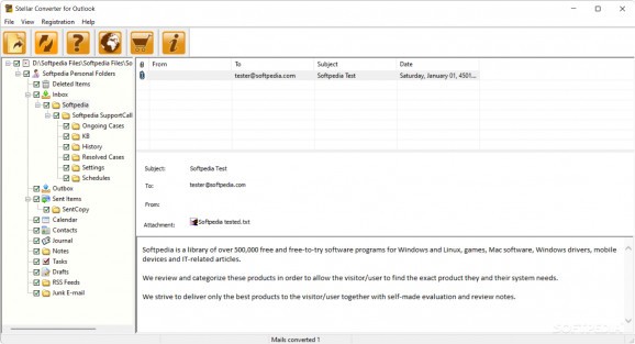 Stellar Outlook PST to MBOX Converter screenshot