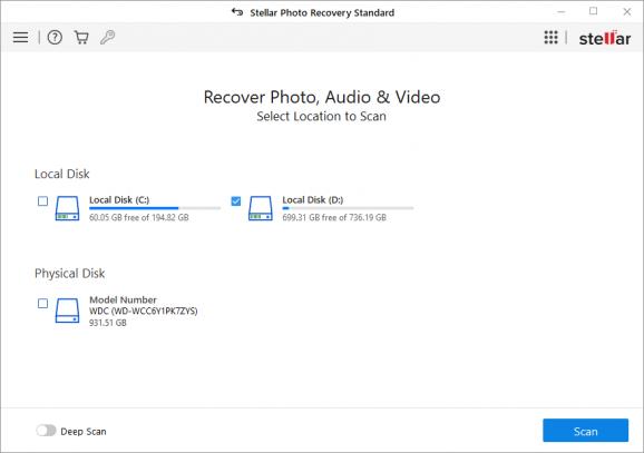 Stellar Photo Recovery Windows screenshot
