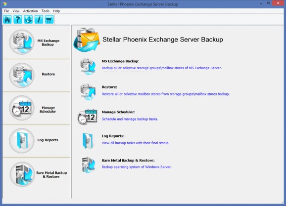 Stellar Phoenix Exchange Server Backup screenshot