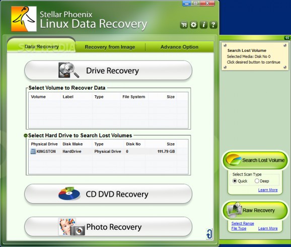 Stellar Phoenix Linux Data Recovery screenshot