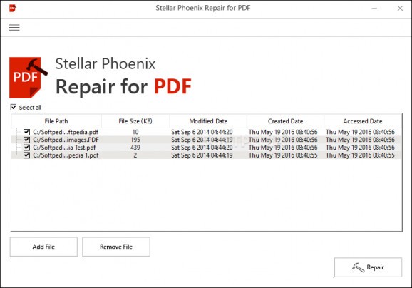 Stellar Repair for PDF screenshot