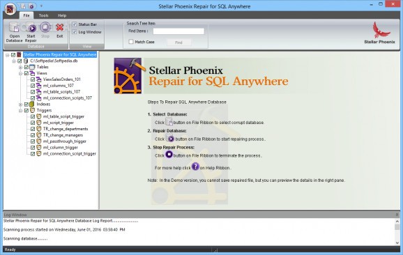 Stellar Phoenix Repair for SQL Anywhere screenshot
