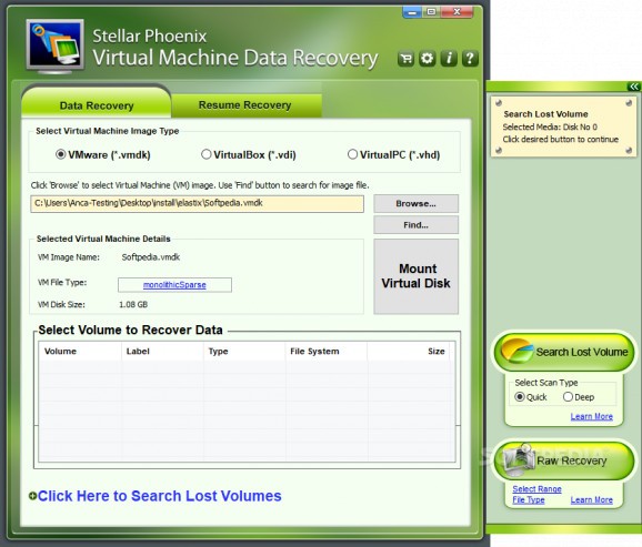 Stellar Phoenix Virtual Machine Data Recovery screenshot