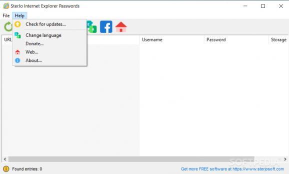 SterJo Internet Explorer Passwords screenshot