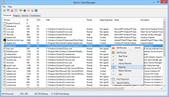 SterJo Task Manager Portable screenshot