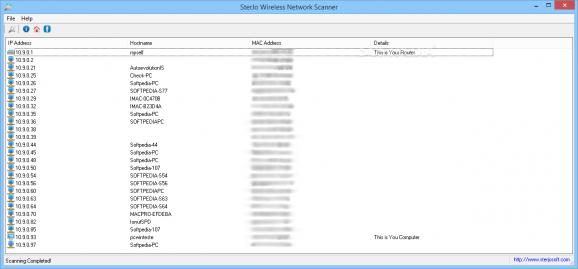 SterJo Wireless Network Scanner screenshot