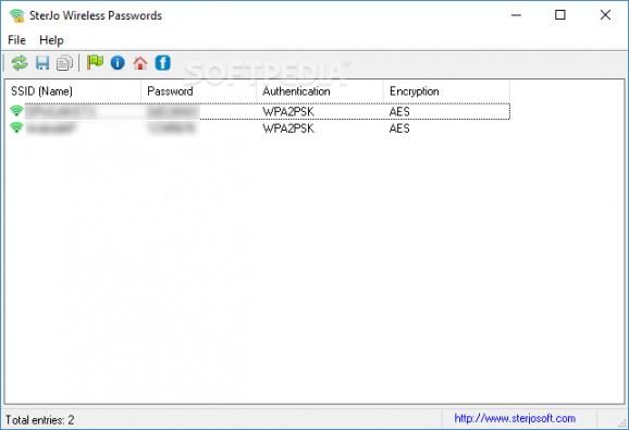 SterJo Wireless Passwords screenshot