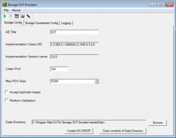 Storage SCP Emulator screenshot