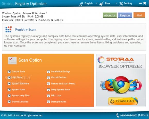 Stotraa Registry Optimizer screenshot