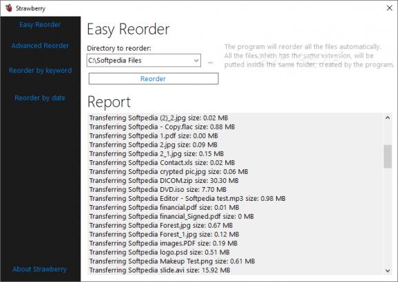 Strawberry File Reorder screenshot