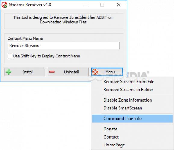 Streams Remover screenshot