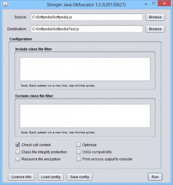 Stringer Java Obfuscator screenshot